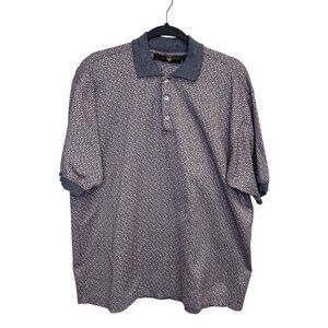 Mondo Golf Mens Size XL Polo Shirt 100% Cotton Made In Italy Short Sleeve